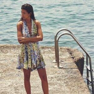 ZARA NWT | Daisy Babydoll Halter Dress | Size Small